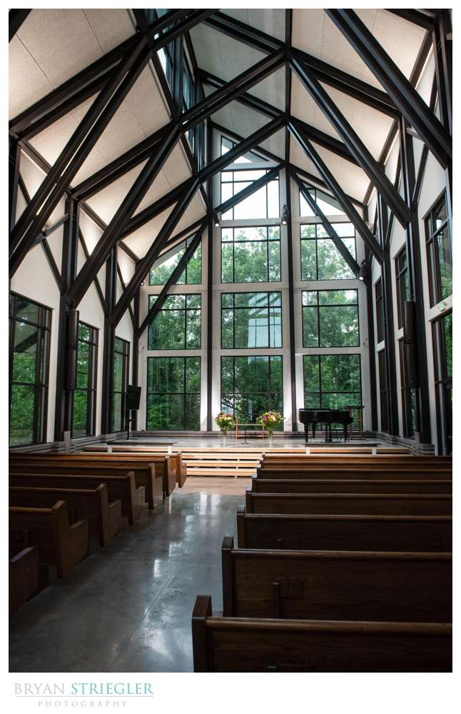 inside of the CLC glass chapel